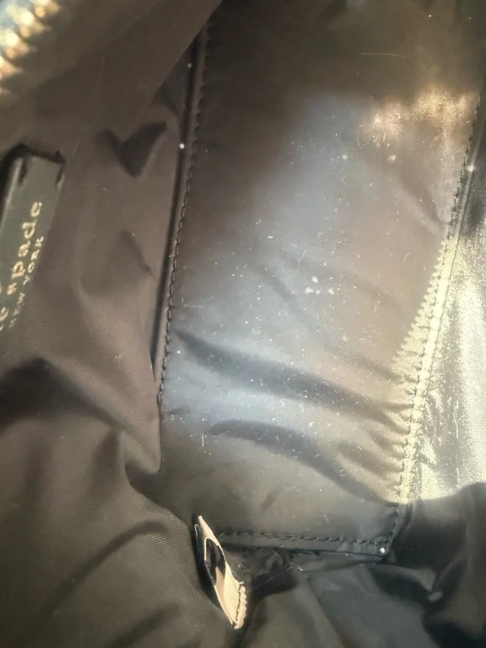 kate spade black glitter cosmetic pouch - Picture 3 of 3